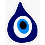 Nazar Boncuğu Yapıştırması Sticker Duvar Araba 18cm Md9