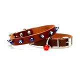 Nazar Boncuklu Kedi Ve Küçük Irk Köpek Tasması 1x14-18 Cm Kahve Xsmall