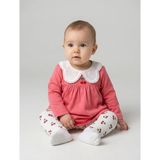 Nazar Kids Kız Bebek Dantel Yakalı Kiraz Nakışlı Alt Üst Takım - 24 Ay - Kırmızı