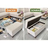 Nazar Mobilya Nazar Sağlam Sandıklı Puf - 100cm x40cm x45cm yükseklik