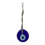 Nazarlık Cam El Yapımı Mavi Nazar Boncuk Duvar Tipi Asmalık Dekoratif Biblo 19x9cm 1 Adet
