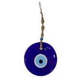 Nazarlık Cam El Yapımı Mavi Nazar Boncuk Duvar Tipi Asmalık Dekoratif Biblo 31x14cm 1 Adet