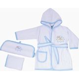 Nazbaby Bebek Bornozu (Üçlü) - Mavi