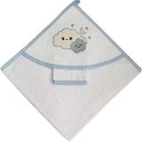 Nazbaby Bebek Havlusu Bulutlu - Mavi - 0 - 2 Yaş