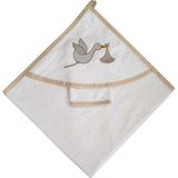 Nazbaby Bebek Havlusu Leylek - Krem - 0 - 2 Yaş