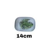 nazen 6 Adet Beyaz Melamin Kayık Tabak 14x10cm -17x12 orta-büyük Boy Salata Tabağı
