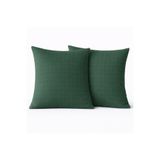 NazeninHome Dekoratif Kırlent % 100 Pamuk 40x40 cm Kareli Saten Yeşil ( 2 Adet )