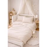 NazeninHome Müslin Bebek Nevresim takımı %100 Pamuk ( 2 Kat ) Krem