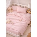 NazeninHome Müslin Bebek Nevresim takımı %100 Pamuk ( 2 Kat ) Pudra