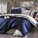 Nazik Elite 160x260 cm Tek Kişilik Lacivert Gri Nevresim Takımı