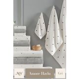 Nazik Home Amore Kalp Nakışlı Banyo Havlusu (90 x 150 cm)