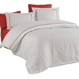 Nazik Home Trend Nakışlı Pamuk Saten Çift Kişilik Nevresim Takımı Kırmızı