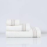 Nazik Home Zen Çizgi Nakışlı El Havlusu (30 X 50 Cm) Bej