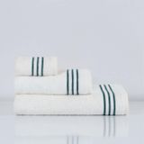 Nazik Home Zen Çizgi Nakışlı El Havlusu 90 x 150 cm - Yeşil