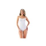 Nazik Kadın Beyaz İp Askılı Dikişsiz Çıtçıtlı Body Korse