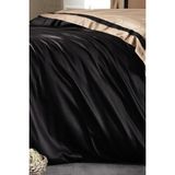 Nazik Saten Nevresim Takımı Çift Kişilik Elite Siyah/kahve - Renkli - 200 x 220 cm
