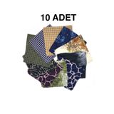 nazipek 10'lu Paket %100 Pamuklu Karışık Desen Yazma Sökme Eşarp 100x100 Toptan Dağıtmalık