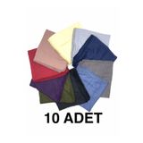 nazipek 10'lu Set Kenarları Oyalı %100 Pamuklu Yazma 100X100cm Eşarp Toptan Dağıtmalık