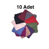 nazipek 10'lu Set Pamuklu Damla İnci Boncuklu Eşarp Yüksek Kalite Yazma 100x100cm Toptan Hediyelik