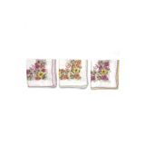 nazipek 3'lü Set %100 Pamuklu Kroşeta Oyalı Eşarp Ortası Boş Makedon Yazma 100x100cm Çiçekli Hediyelik