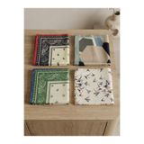 nazipek 4’lü Set Soft kumaş Fular 55x55cm Toptan Hediyelik Etnik Geometrik
