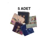 nazipek 5'li Set Toptan Hediyelik Çiçekli Desen Oyalı %100 Pamuklu Yazma 100x100cm Kroşeta Eşarp
