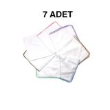 nazipek 7'li Set Pamuklu Büyük Boy Oyalı Namazlık Tülbent 110x110cm Eşarp Başörtüsü Yazma