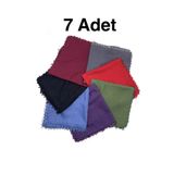 nazipek 7'li Set Pamuklu Damla İnci Boncuklu Eşarp Yüksek Kalite Yazma 100x100cm Toptan Hediyelik