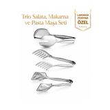NAZLIM 3 PARÇA Trio Salata, Makarna ve Pasta Maşa Seti