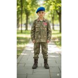Nazlyna Minik Kahramanlar Için Karacı Komando Çocuk Kamuflaj Takımı - 7 - 8 Yaş