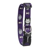 Nazz Köpek Boyun Tasması Penguenli Mor Small 1,5X34 Cm