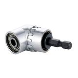 NB 1pc 105 Degree Angle Screwdriver Socket Set Holder Adjustable Adapter Bits Bit Angle Screwdriver Tool 1 / 4inch Hex Bit Socket (Color: Silver)