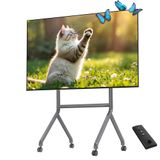 NB ERGONOMIC FCC Nitelikli Motorlu Mobil Araba, LCD OLED Düz Kavisli Panel Ekran TV veya Akıllı Kart için Elektrikli Kaldırma Standı (Maksimum Yük 200 lbs)