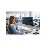 Nb F80-Xe Beyaz Amortisörlü Monitör Standı 17-30 İnç 2,9 Kg Vesa Uyumlu Ergonomik Monitör Tutucu