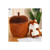 NB market Fındık içinde sincap peluş oyuncak büyük boy uyku arkadaşı yastık peluş fermuarlı özel seri