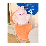 NB market Havuç içinde tavşan peluş oyuncak çantalı tavşan peluş 30cm uyku arkadaşı
