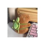 NB market Kapibara peluş oyuncak çanta süsü charm yeşil sulfat capybara 12cm