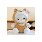 NB market Köpek Kostümlü Hello Kitty Peluş Oyuncak 35cm Uyku Arkadaşı Peluş