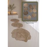 NB Neubella Home Flora Lüks Runner Salon Oda Sehpa Masa Örtü Takımı Fransız Güpürlü Çeyizlik Set Dantel Gül Desenli 6 Parça