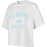 Nb New Balance WNT1402 Beyaz/mavi Kadın Tişört - XS - Beyaz - Mavi