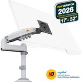 Nb North Bayou H100 Tek Kol 17-30 Inch Amortisörlü Profosyonel Monitör Standı - Beyaz