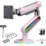 Nb North Bayou Nb J6 Profesyonel Rgb Aydınlatmalı 32-60 Inç Gaz Amortisörlü Oyuncu Monitör Kolu Pembe (2-20 Kg)