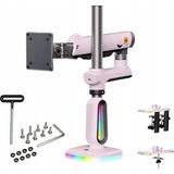 Nb North Bayou Nb J7 Profesyonel Rgb Aydınlatmalı 32-60 Inç Amortisörlü Oyuncu Monitör Kolu Pembe (2-20 Kg)