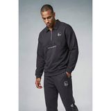 NBA Golden State Warrıors Boxy Fıt Polo Yaka Skuba Dalgıç Kumaş Sweatshirt