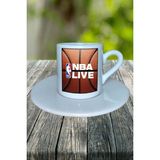 Nba Live Mobil Oyun Baskılı Türk Kahvesi Fincanı Tabaklı Kişiye Özel Model 1
