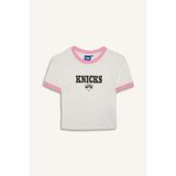 NBA New York Knıcks Slım Fıt Bisiklet Yaka Sporcu Ribana Kısa Kollu Tişört