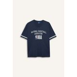 NBA Wordmark Oversıze Bisiklet Yaka Kısa Kollu Tişört