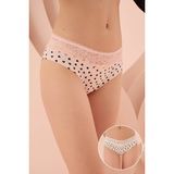 Nbb NB23SKL00029-083 Pembe Beyaz Beli Dantelli 2'li Hipster Külot