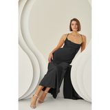 Nbb NB24SGS00001-002 Siyah Silky Saten Uzun Tek Gecelik