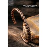 NBS Beautiful Naturel Stones Bakır Saf Dövme Burgu Bileklik Çok Kaliteli El İşçiliği